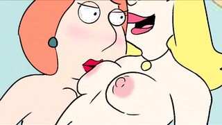 Leela x Fry Hard Fuck + Lois Griffin y Francine Lesbian Sex Compilation
