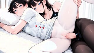 Hentai Trans Nurse Fucks Her Girlfriend Through The White Seamless Pantyhose