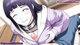 Naruto Shippuden Hentai Anime - Big Tits Hinata Hyuga Blow Job Hentai by eextoon