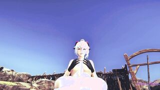 Genshin Impact Hentai - Ganyu enjoy outdoor sex