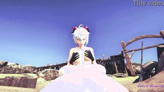 Genshin Impact Hentai - Ganyu enjoy outdoor sex