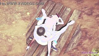 Genshin Impact Hentai - Threesome with Barbara and Ganyu