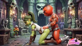 Warrior Girl Cave Sex Fit Peraguete in fantasy cosplay takes Persegudo’s anal, pussy fuck and cum osplay girl Peraguete