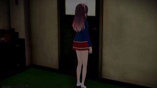 The girl hid to masturbate - hentai