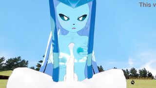 Pokemon Hentai Furry - Point Of View Glaceon titjoob & vaginal by Cinderace