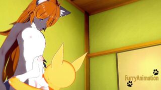Digimon Hentai - Taomon & Grey Fox Hard Sex 1/2