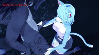 Furry Hentai - Wolf x Kitty Hard Sex