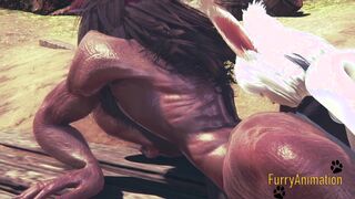 Furry Hentai - Beast and Bunny having sex