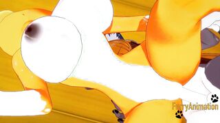 Digimon Hentai - Taomon & Grey Fox Hard Sex 2/2