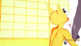 Digimon Hentai - Taomon & Grey Fox Hard Sex 1/2