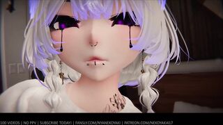 Fucking super hot cat girl after she lost a bet with her BF~