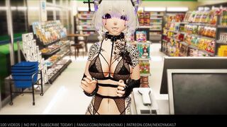 Fucking super hot cat girl after she lost a bet with her BF~