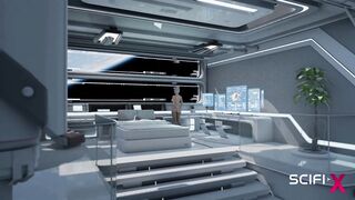 Nexus-3 Orbit Station: Meta Gives Sloppy Blowjob, Deepthroat & Hard Doggystyle Assfuck Until Cum on Tits