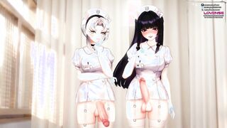 [2 Vtubers] Your Futa Nurses Do a Prostate Check on You With Their Cocks - Vtuber Hentai