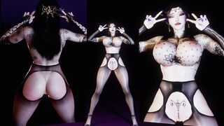 3D huge boobs stripper wearing sexy lingerie got fucked so hard