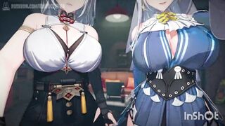 Hentai between two very beautiful ladies