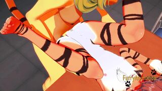 Furry Futanari Hentai - Dog Futanari and Tiger Girl Hard Sex