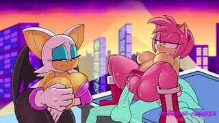 Rouge the Bat Gets Cucked By Amy Rose