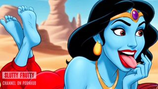 Futanari Aladdin: Princess Jasmine Wished the Genie for a Big Cock