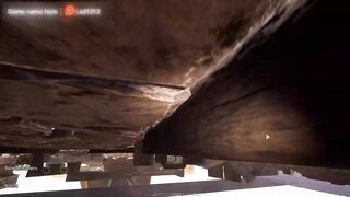 Lara Croft's pussy and ass were destroyed by a huge stone penis on the statues. part 2