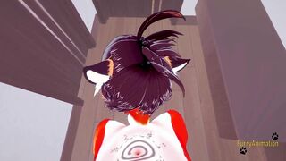 Furry Hentai - Point Of View Tigress sucks cock and penetrated by fox