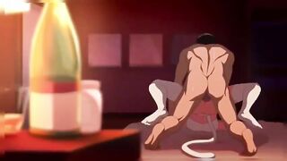 Twink delivers deepthroat anime bliss
