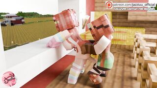 Hardcore Minecraft sex compilation I cum in her mouth anus tits and vagina - Futanari sex Jazziuu