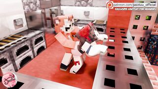 Hardcore Minecraft sex compilation I cum in her mouth anus tits and vagina - Futanari sex Jazziuu