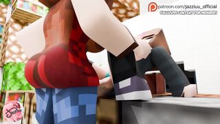 Hardcore Minecraft sex compilation I cum in her mouth anus tits and vagina - Futanari sex Jazziuu
