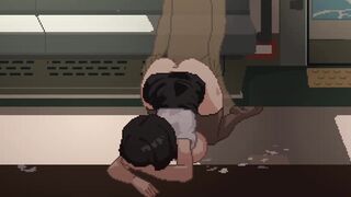 ENTIRE Reina Scene Compilation Train 45 No Commentary Hentai Anime Busty Short Haired Waifu Omen Bunny