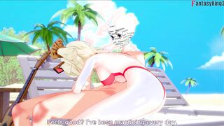 Burnice blowjob on the beach - Zenless Zone Zero (ZZZ) - Full & POV on patreon: Fantasyking3