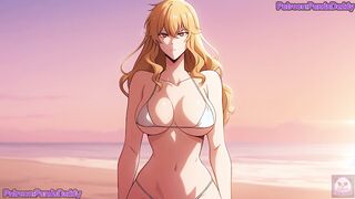 Solo Leveling Bikini hentai - big tits Gina Bikini Blow Job Tits Job hentai by PandaDaddy