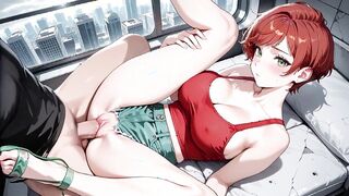 Lustful Red Haired Beauty Futuristic Subway Multiple Passionate Creampies