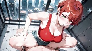Lustful Red Haired Beauty Futuristic Subway Multiple Passionate Creampies