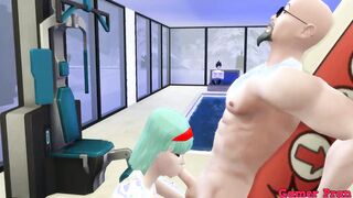 Bulma Beautiful Wife Sexually Trained by Master Roshi Cuckold Husband Dragon Ball Hentai NTR