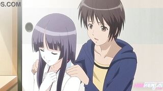 [HENTAI][UNCENSORED] He fucks his stepsister's lesbian friend