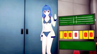 Cute small-tits anime girl sucks and fucks in the gym - Hentai anime