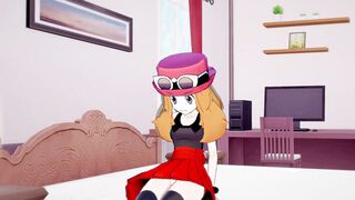 Pokemon adult Serena reunite with adult Citron and have sex 3D hentai