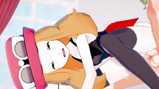 Pokemon adult Serena reunite with adult Citron and have sex 3D hentai