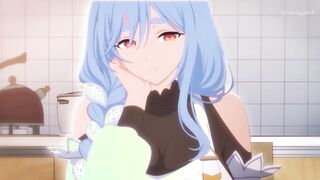 Cooking waifu good fucked with a mans dick