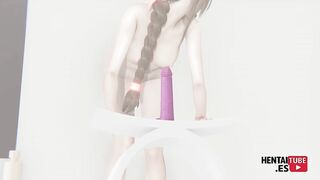 Final Fantasy 7 Hentai - Aerith putting a dildo in his sweet pussy