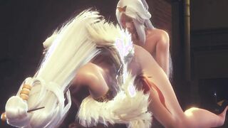 Genshin Impact Hentai - Two Ninnguang & Signiora lesbian sex