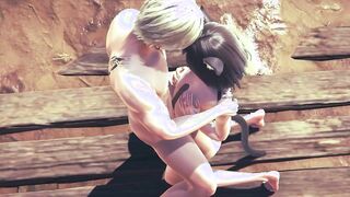 Hentai Uncensored 3D - Kitty masturbating with boobs & penetration until cum