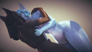 Furry Hentai Pokemon - Glaceon & Anubis the dogboy