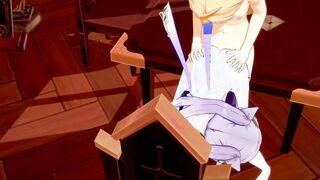 Genshin Impact Hentai - Aether & Ganyu jerking off & penetrarion
