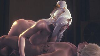Genshin Impact Hentai - Ningguang masturbation with boobs & penetrated until cum