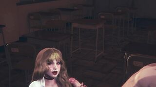 Hentai Uncensored 3D - Hermi sucking dick & jerking off in class