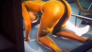 Furry Hentai - Mew the cat & Gepard kinky scene hard penetration