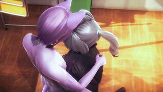 Furry Hentai - Cat & Skunk & wolf Threesome