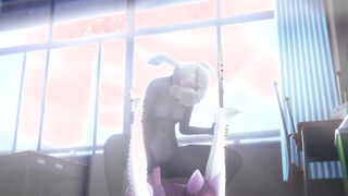 Furry Hentai - Cat & Skunk & wolf Threesome